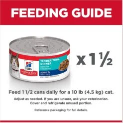 Hill's Science Diet Adult 7+ Tender Tuna Dinner Canned Cat Food -Blue Buffalo Shop 52769 PT7. AC SS1800 V1598155880
