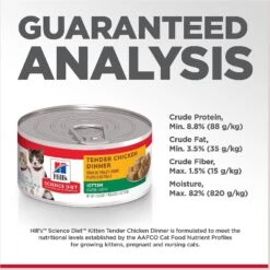 Hill's Science Diet Kitten Tender Chicken Dinner Canned Cat Food 17 Hill's Science Diet Kitten Tender Chicken Dinner Canned Cat Food -Blue Buffalo Shop 52774 PT6. AC SS1800 V1598145084