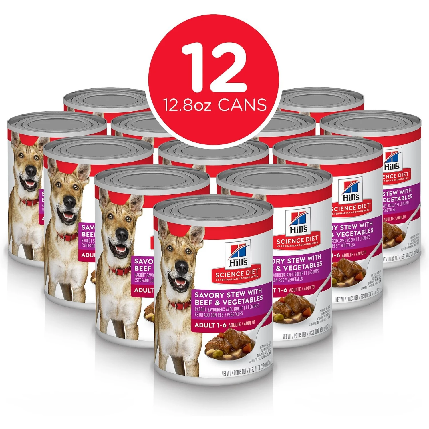 Hill's Science Diet Adult Savory Stew With Beef & Vegetables Canned Dog Food 4 Hill's Science Diet Adult Savory Stew With Beef & Vegetables Canned Dog Food - Image 2