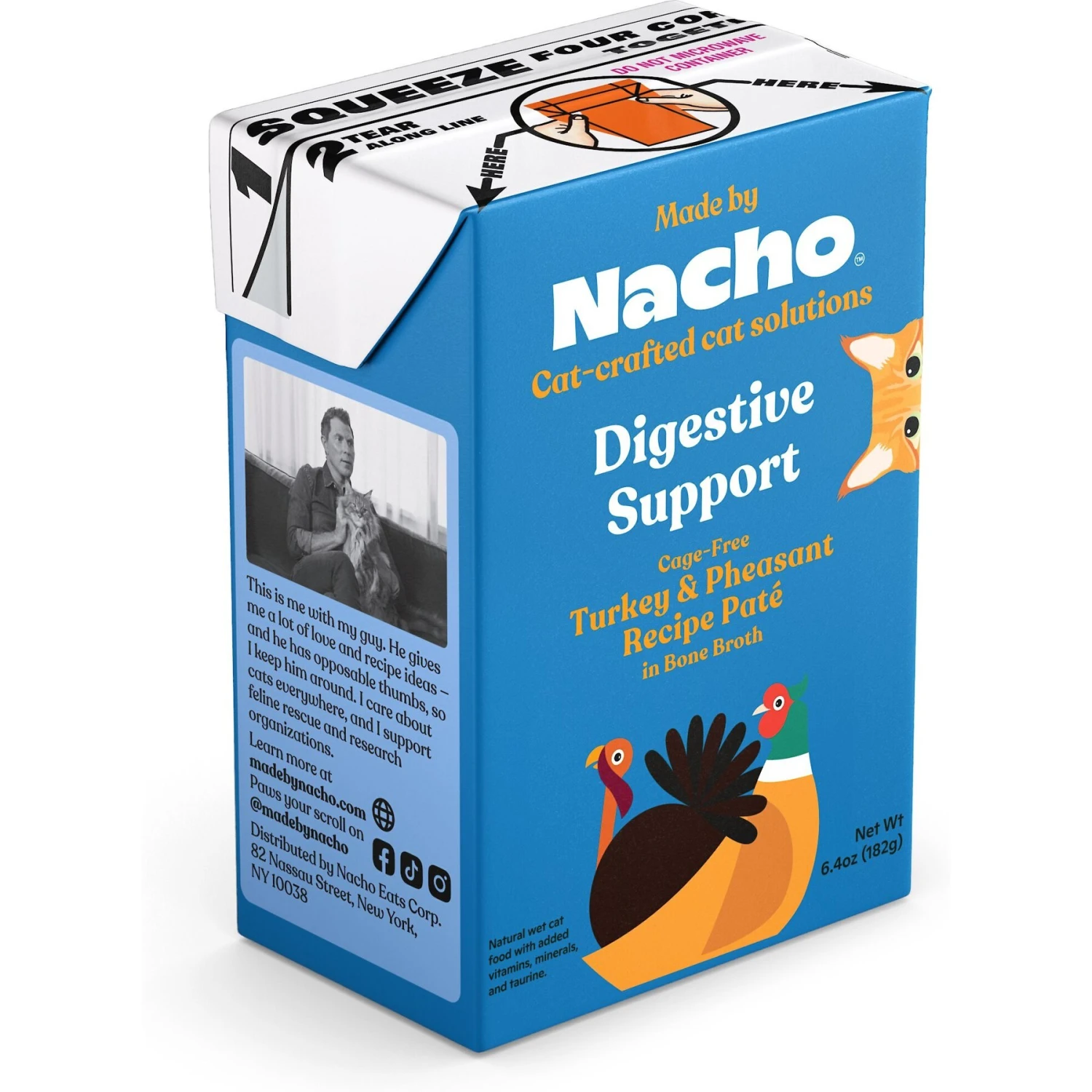 Made By Nacho Digestive Support Cage-Free Turkey & Pheasant Recipe In Bone Broth Pate Wet Cat Food 4 Made By Nacho Digestive Support Cage-Free Turkey & Pheasant Recipe In Bone Broth Pate Wet Cat Food - Image 2
