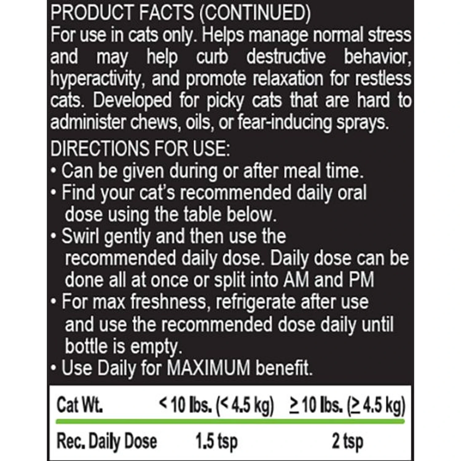 Liquid-Vet Calm & Content Support Seafood Flavor Liquid Calming Supplement For Cats, 8-oz Bottle 5 Liquid-Vet Calm & Content Support Seafood Flavor Liquid Calming Supplement For Cats, 8-oz Bottle - Image 3