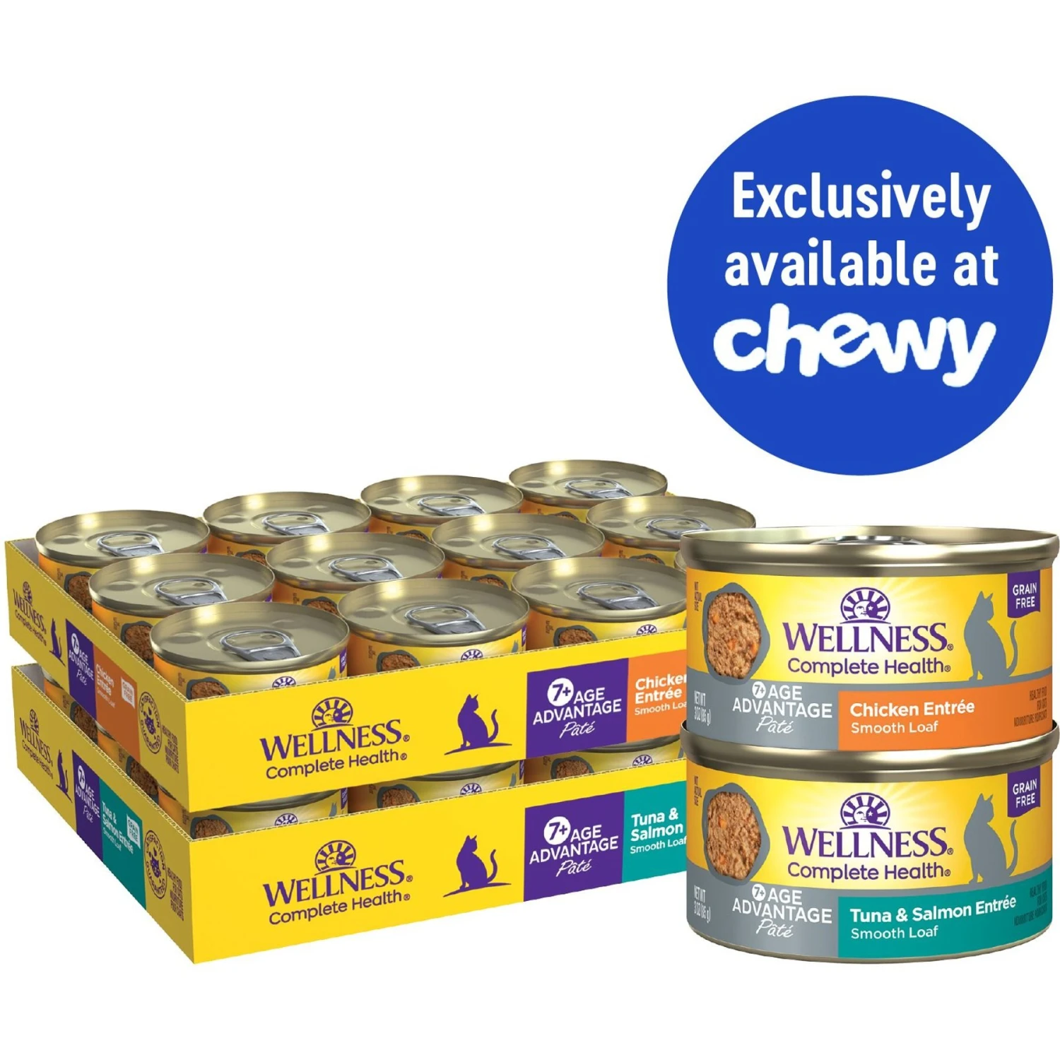 Wellness Complete Health Age Advantage Grain-Free Variety Pack Wet Cat Food, 3-oz Can, Case Of 24 4 Wellness Complete Health Age Advantage Grain-Free Variety Pack Wet Cat Food, 3-oz Can, Case Of 24 - Image 2