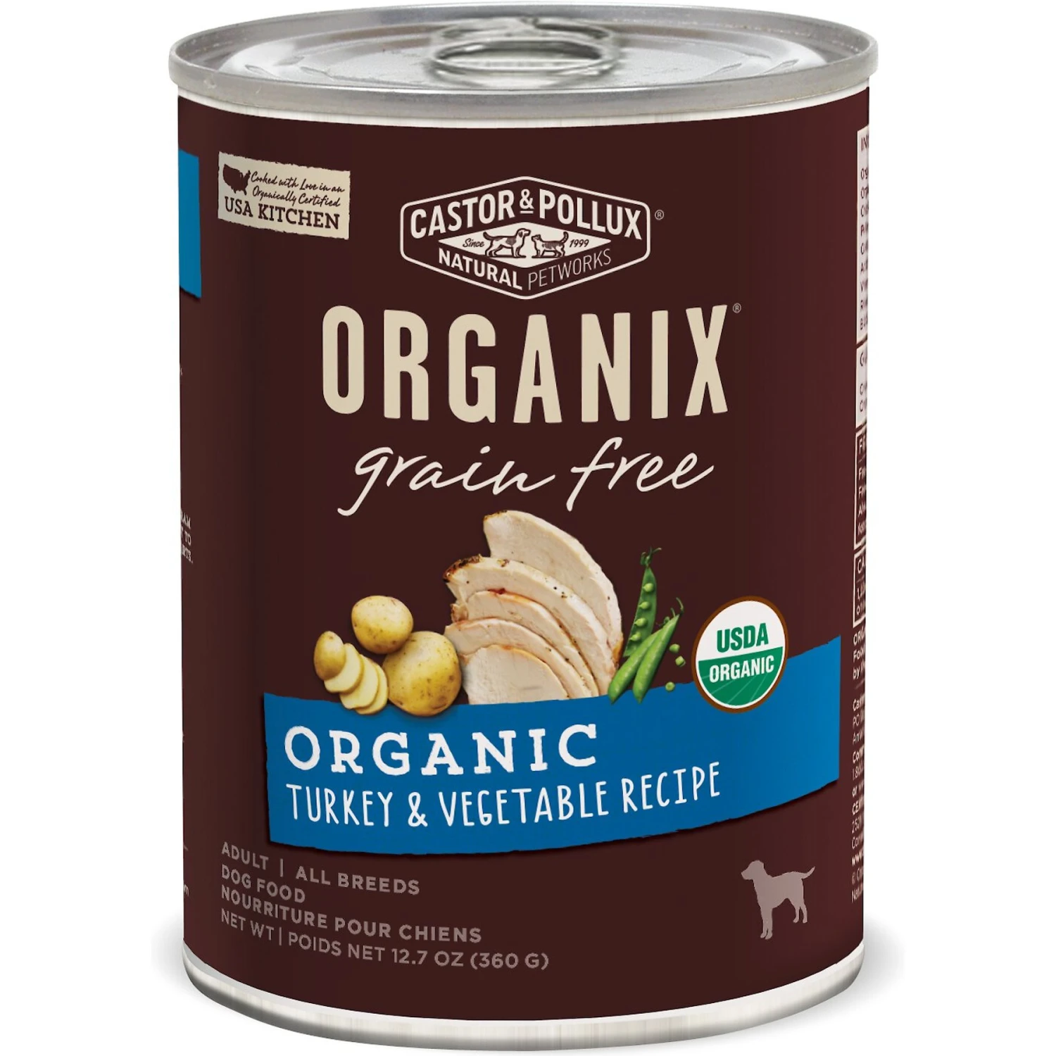 Castor & Pollux Organix Grain-Free Organic Turkey & Vegetable Recipe Adult Canned Dog Food 3 Castor & Pollux Organix Grain-Free Organic Turkey & Vegetable Recipe Adult Canned Dog Food