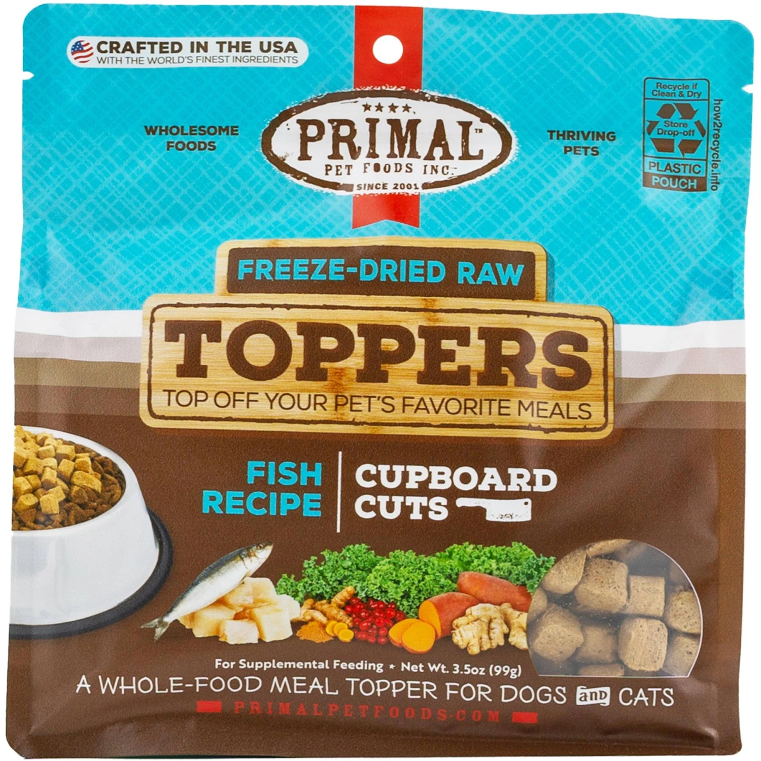 Primal Cupboard Cuts Fish Grain-Free Freeze-Dried Raw Dog Food Topper 3 Primal Cupboard Cuts Fish Grain-Free Freeze-Dried Raw Dog Food Topper