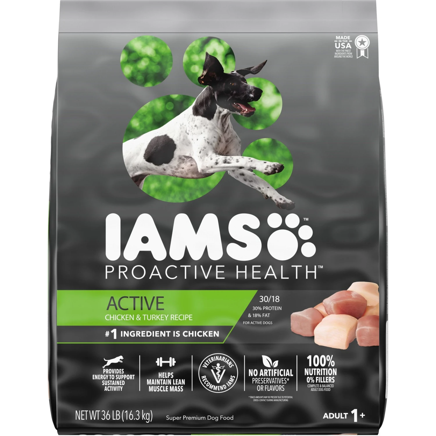 Iams Proactive Health Active Chicken & Turkey Recipe High Protein Adult Dry Dog Food 3 Iams Proactive Health Active Chicken & Turkey Recipe High Protein Adult Dry Dog Food