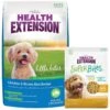 Health Extension Little Bites Chicken & Brown Rice Recipe Dry Dog Food & Health Extension Super Bites Chicken Recipe Freeze-Dried Raw Dog Food Mixer
