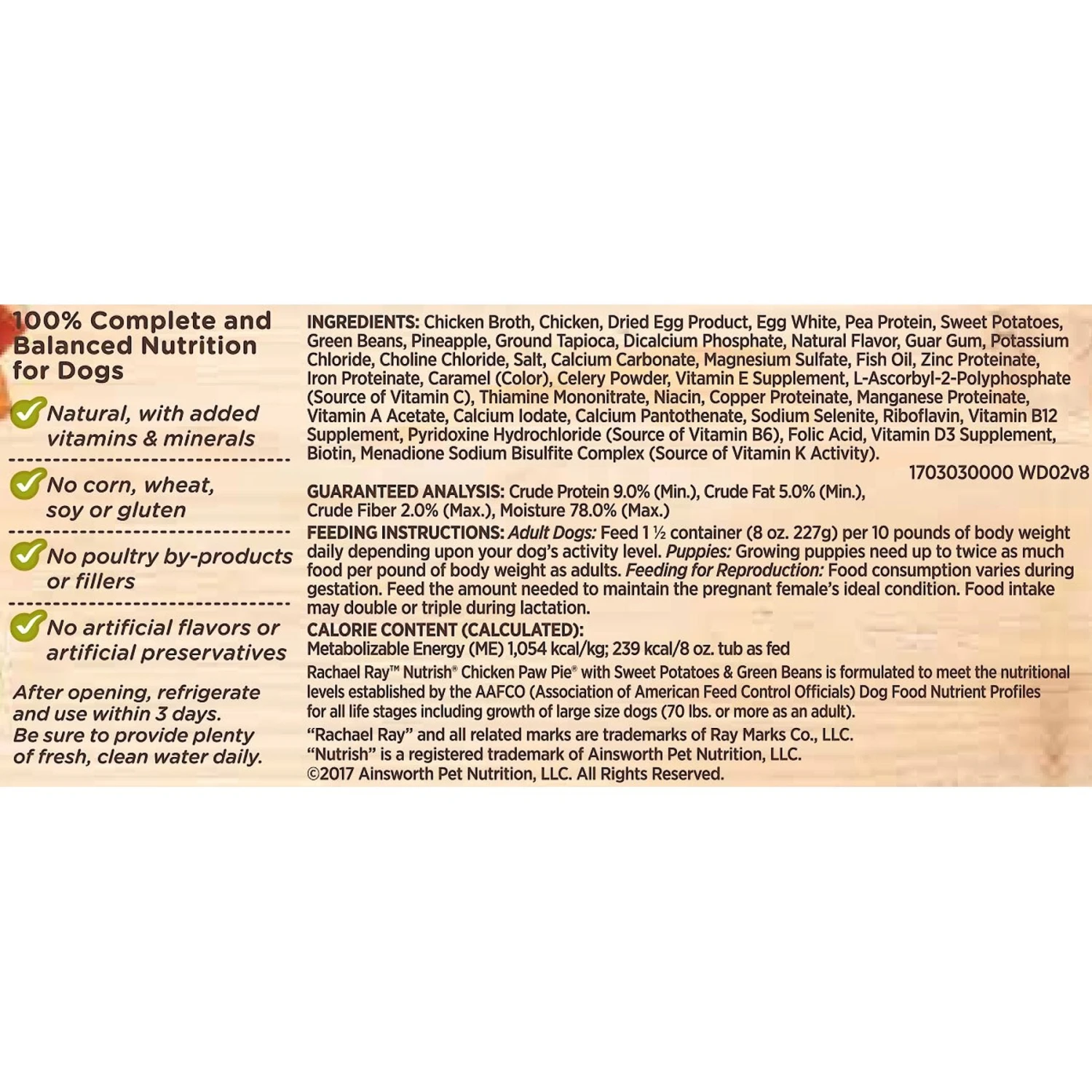 Rachael Ray Nutrish Natural Chicken Paw Pie Natural Wet Dog Food 4 Rachael Ray Nutrish Natural Chicken Paw Pie Natural Wet Dog Food - Image 2