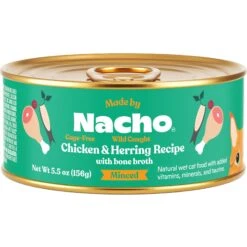 Made By Nacho WIld-Caught Chicken & Herring Recipe With Bone Broth Minced Wet Cat Food