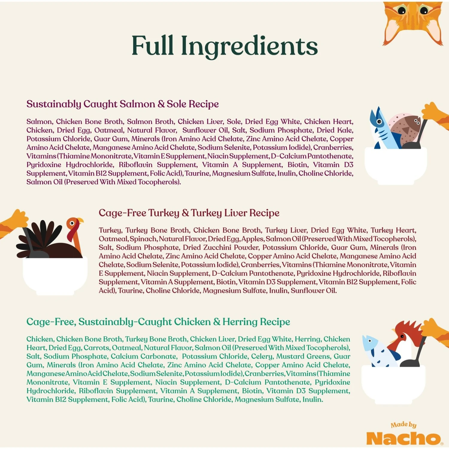 Made By Nacho Chicken, Herring, Salmon & Turkey Variety Pack Minced Wet Cat Food, 5.5-oz Can, Case Of 12 9 Made By Nacho Chicken, Herring, Salmon & Turkey Variety Pack Minced Wet Cat Food, 5.5-oz Can, Case Of 12 - Image 7