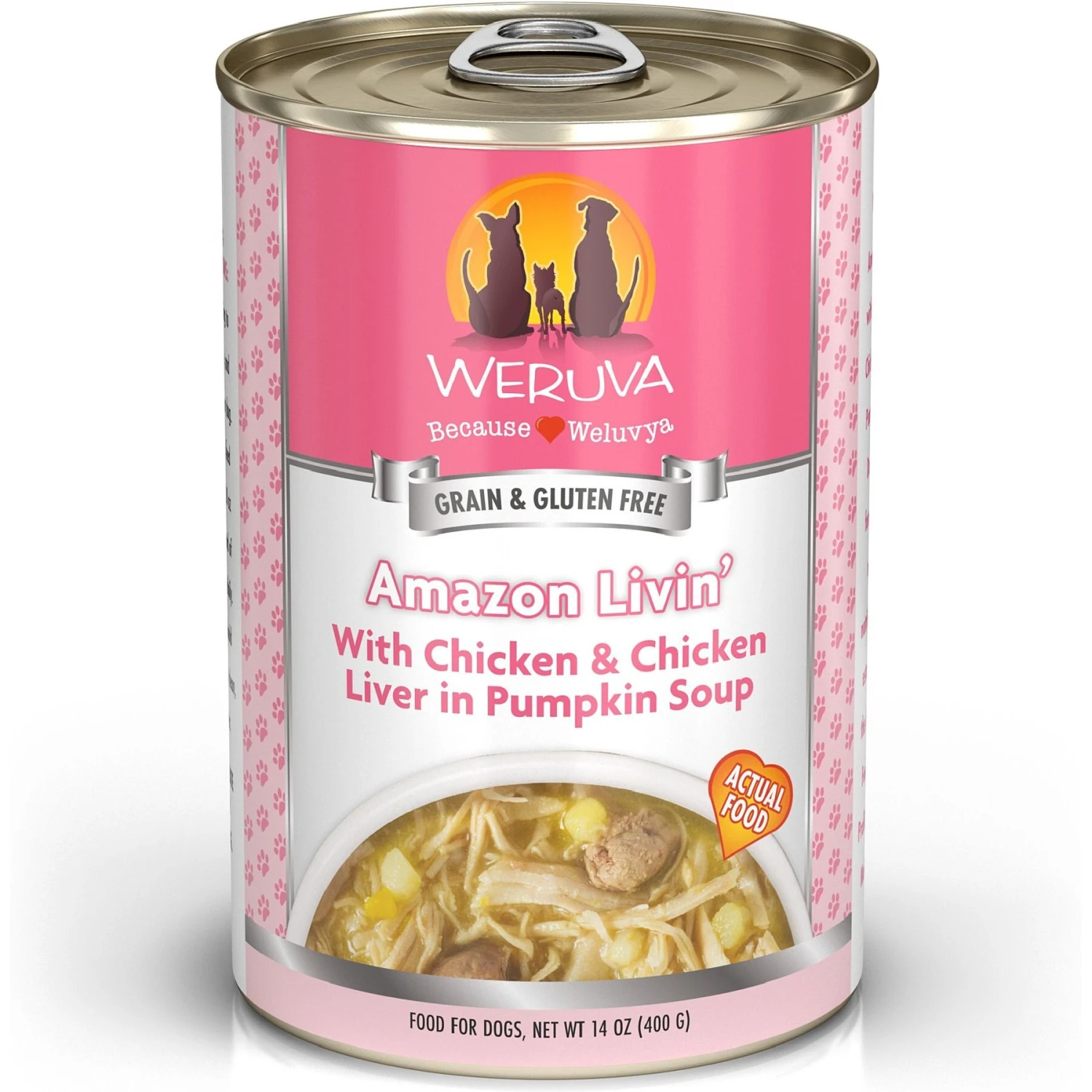 Weruva Amazon Livin' With Chicken & Chicken Liver In Pumpkin Soup Grain-Free Canned Dog Food 3 Weruva Amazon Livin' With Chicken & Chicken Liver In Pumpkin Soup Grain-Free Canned Dog Food