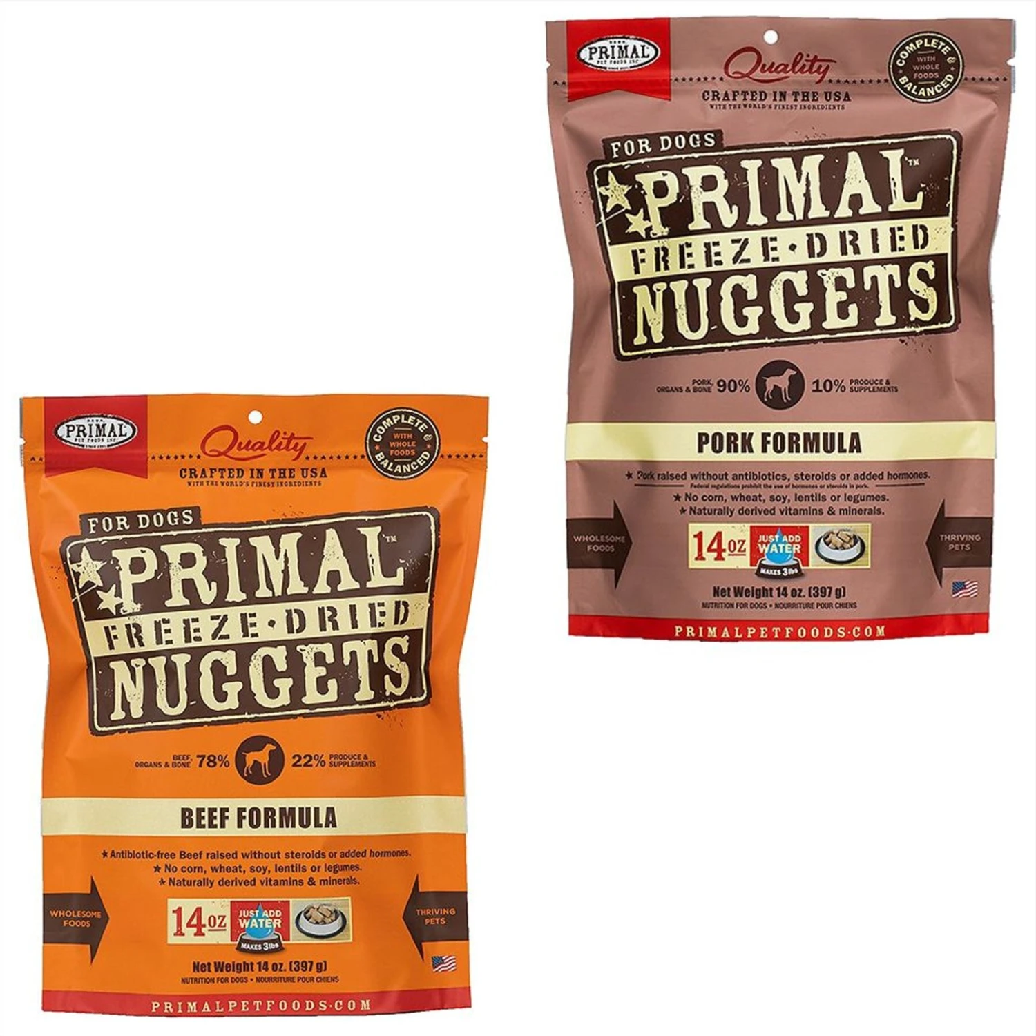 Primal Beef Formula Nuggets Grain-Free Raw Freeze-Dried Dog Food & Primal Pork Formula Nuggets Grain-Free Raw Freeze-Dried Dog Food 3 Primal Beef Formula Nuggets Grain-Free Raw Freeze-Dried Dog Food & Primal Pork Formula Nuggets Grain-Free Raw Freeze-Dried Dog Food