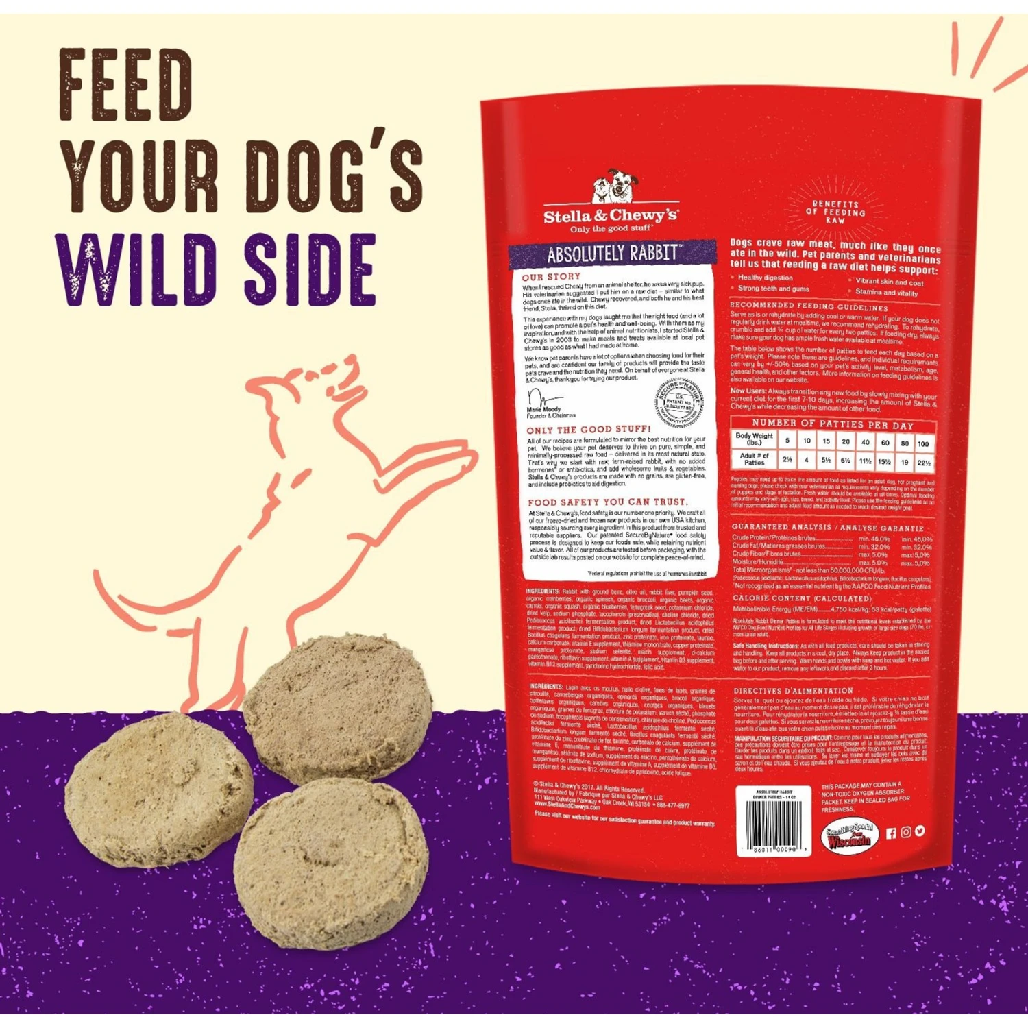 Stella & Chewy's Stella's Super Beef Dinner Patties Freeze-Dried Raw Dog Food & Stella & Chewy's Absolutely Rabbit Dinner Patties Freeze-Dried Raw Dog Food 6 Stella & Chewy's Stella's Super Beef Dinner Patties Freeze-Dried Raw Dog Food & Stella & Chewy's Absolutely Rabbit Dinner Patties Freeze-Dried Raw Dog Food - Image 4