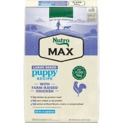 Nutro Max Large Breed Puppy Farm-Raised Chicken Recipe Natural Dry Dog Food, 25-lb Bag