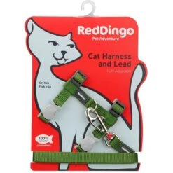 Red Dingo Classic Nylon Cat Harness & Leash
