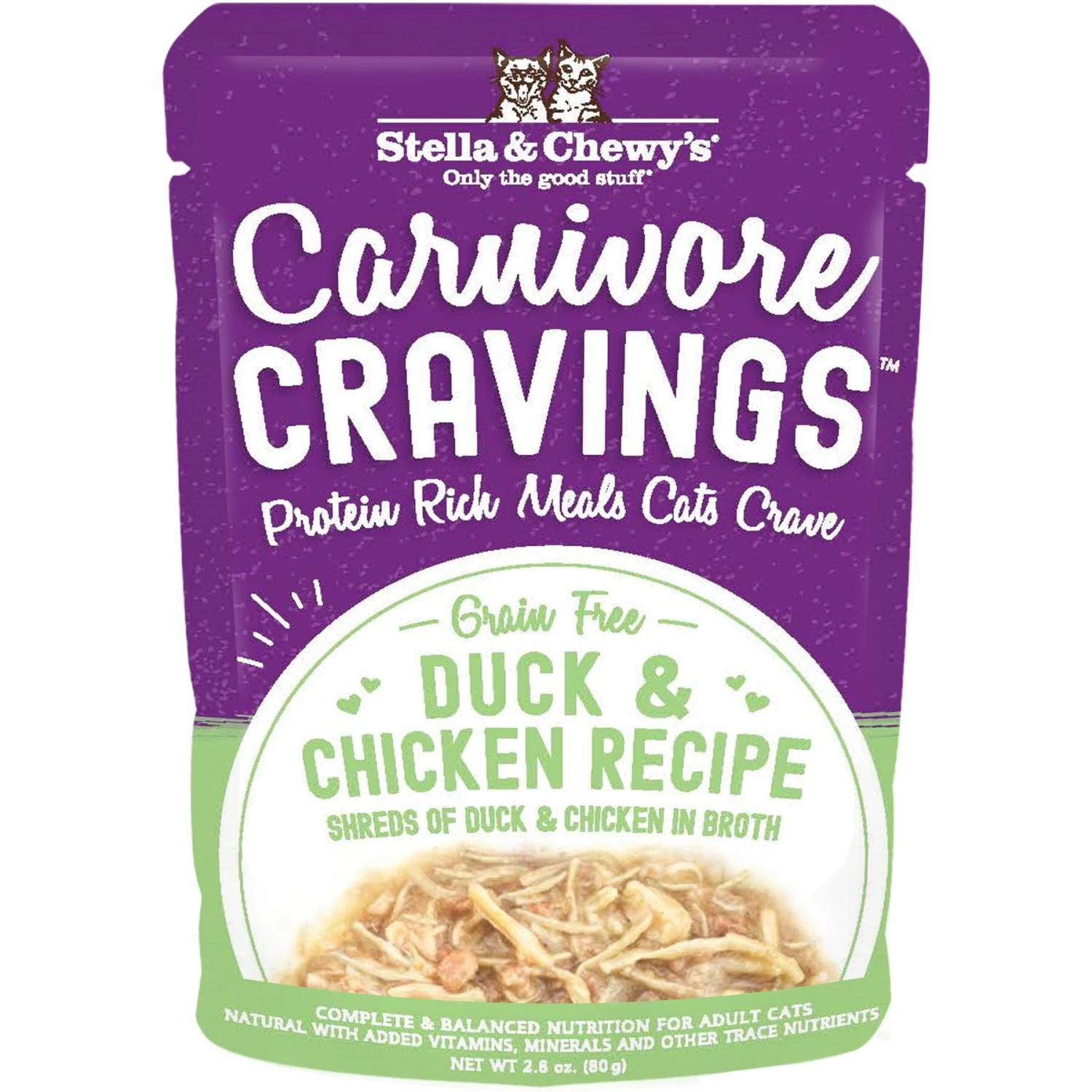 Stella & Chewy's Carnivore Cravings Duck & Chicken Flavored Shredded Wet Cat Food 3 Stella & Chewy's Carnivore Cravings Duck & Chicken Flavored Shredded Wet Cat Food