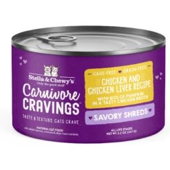 Stella & Chewy's Savory Shreds Chicken & Chicken Liver Flavored Shredded Wet Cat Food