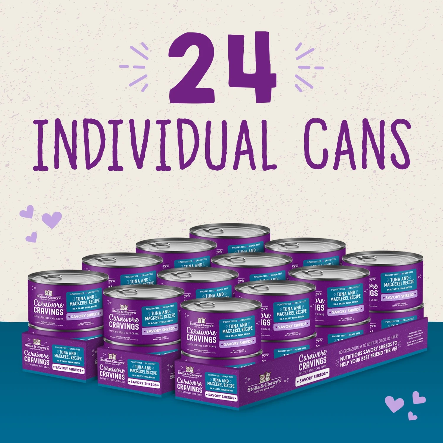 Stella & Chewy's Savory Shreds Tuna & Mackerel Flavored Shredded Wet Cat Food 8 Stella & Chewy's Savory Shreds Tuna & Mackerel Flavored Shredded Wet Cat Food - Image 6