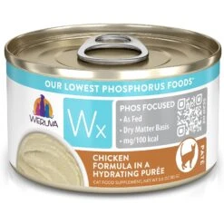 Weruva Wx Phos Focused Chicken Formula Grain-Free Puree Wet Cat Food, 3-oz Can, Case Of 12