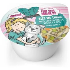 Weruva Best Fido Friend Fun Size Meals Kiss Me Thrice Wet Dog Food, 2.75-oz Cup, Case Of 12
