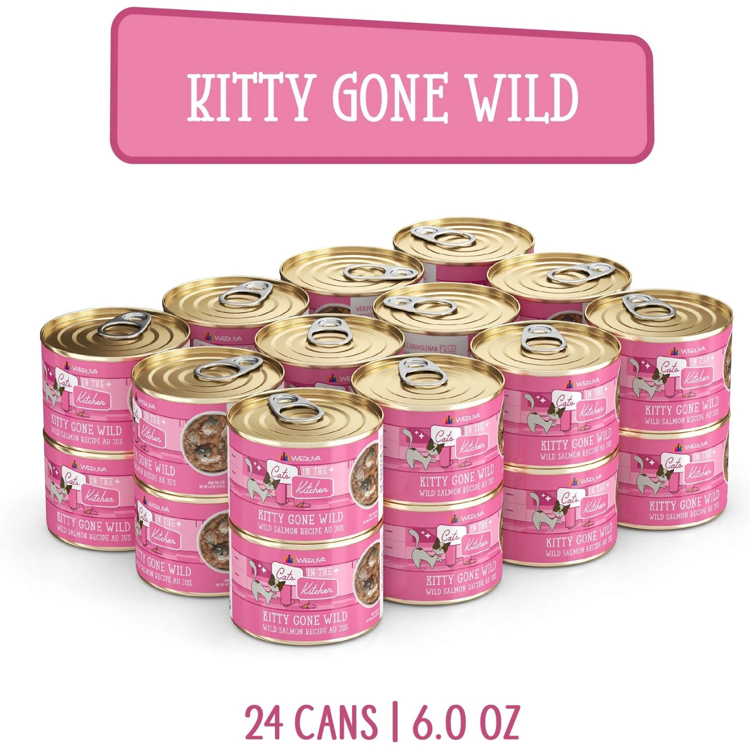 Weruva Cats In The Kitchen Kitty Gone Wild Salmon Au Jus Grain-Free Canned Cat Food 5 Weruva Cats In The Kitchen Kitty Gone Wild Salmon Au Jus Grain-Free Canned Cat Food - Image 3