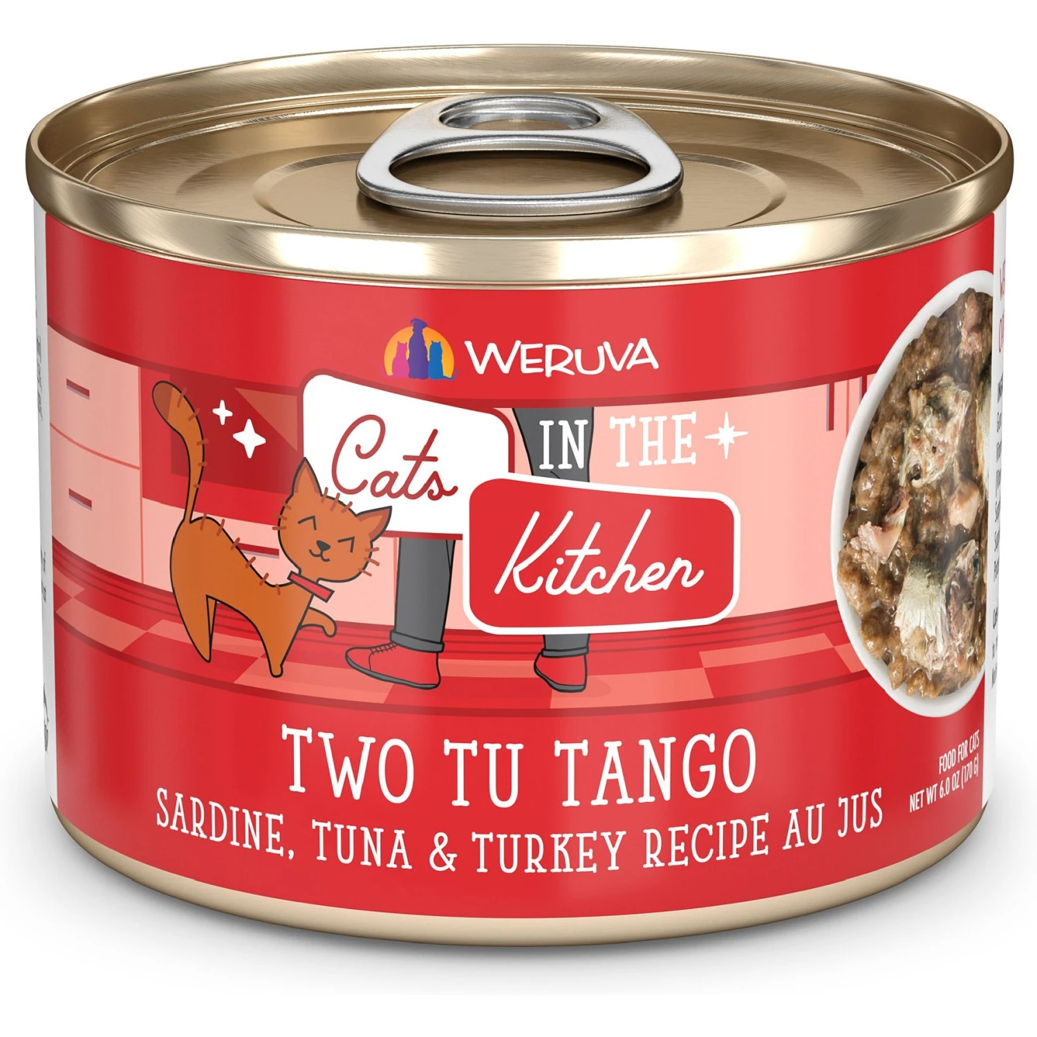 Weruva Cats In The Kitchen Two Tu Tango Sardine, Tuna & Turkey Au Jus Grain-Free Canned Cat Food 3 Weruva Cats In The Kitchen Two Tu Tango Sardine, Tuna & Turkey Au Jus Grain-Free Canned Cat Food