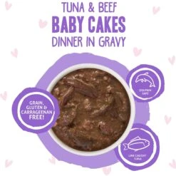 BFF Tuna & Beef Baby Cakes Dinner In Gravy Wet Cat Food Pouches -Blue Buffalo Shop 59059 PT2. AC SS1800 V1644915994