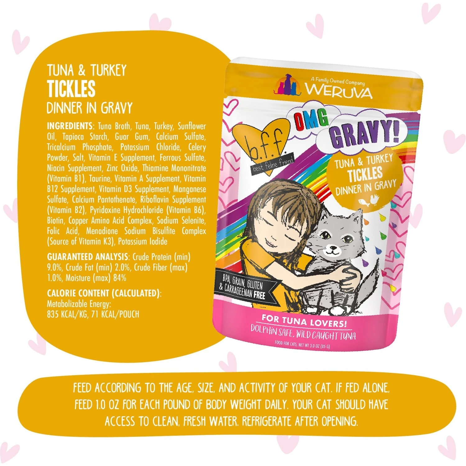 BFF Tuna & Turkey Tickles Dinner In Gravy Wet Cat Food Pouches 9 BFF Tuna & Turkey Tickles Dinner In Gravy Wet Cat Food Pouches - Image 7