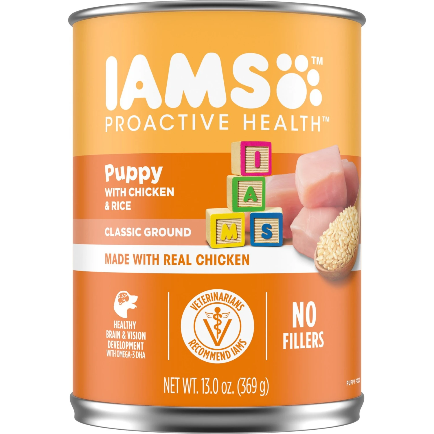 Iams ProActive Health Classic Ground With Chicken & Rice Puppy Wet Dog Food 3 Iams ProActive Health Classic Ground With Chicken & Rice Puppy Wet Dog Food