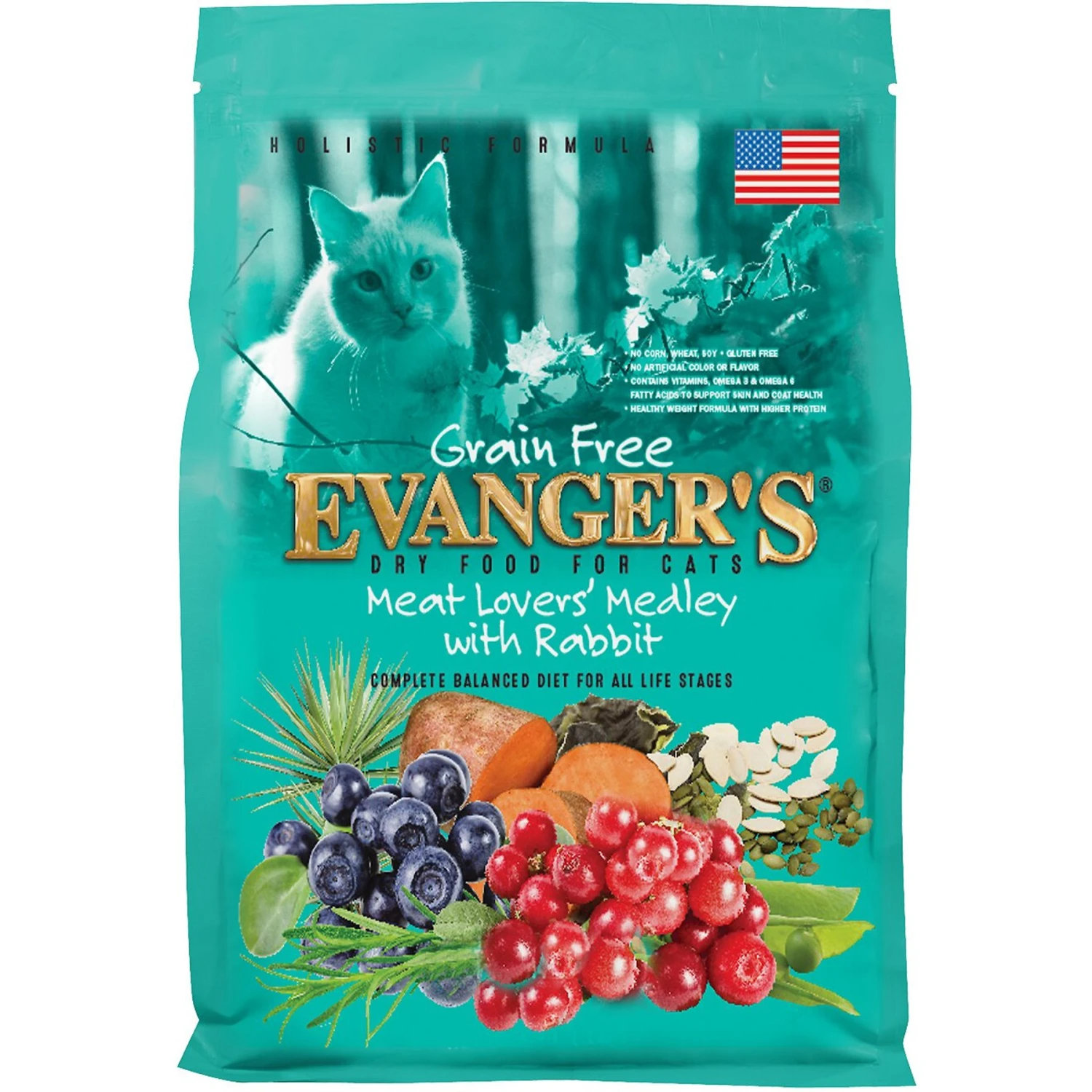 Evanger's Grain-Free Meat Lover's Medley With Rabbit Dry Cat Food 3 Evanger's Grain-Free Meat Lover's Medley With Rabbit Dry Cat Food