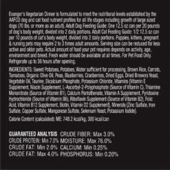 Evanger's Low Fat Vegetarian Dinner Canned Dog & Cat Food -Blue Buffalo Shop 59999 PT2. AC SS1800 V1693941109