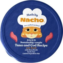 Made By Nacho Sustainably Caught Diced Tuna & Cod Recipe With Bone Broth Grain-Free Wet Cat Food & Made By Nacho Sustainably Caught Salmon Recipe Cuts In Gravy With Bone Broth Wet Cat Food -Blue Buffalo Shop 605782 PT1. AC SS1800 V1660138109