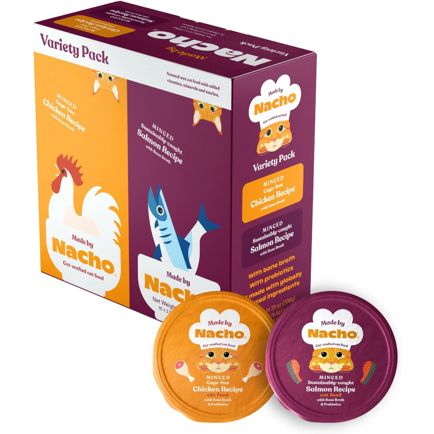 Made By Nacho Cuts In Gravy Recipes With Bone Broth Variety Pack Wet Cat Food & Made By Nacho Minced Recipes With Bone Broth Variety Pack Wet Cat Food 4 Made By Nacho Cuts In Gravy Recipes With Bone Broth Variety Pack Wet Cat Food & Made By Nacho Minced Recipes With Bone Broth Variety Pack Wet Cat Food - Image 2