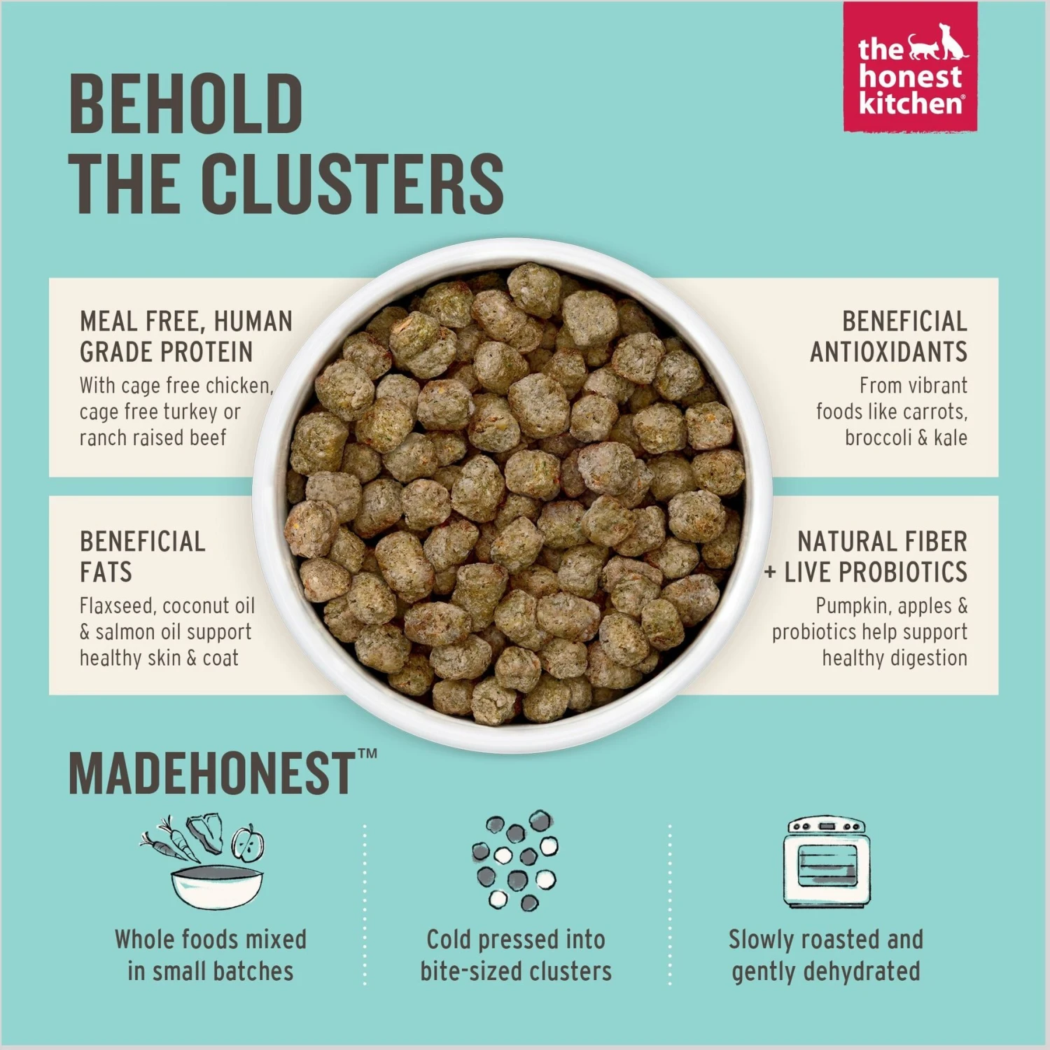 The Honest Kitchen Whole Food Clusters Chicken Recipe Small Breed Grain-Free Dog Food & The Honest Kitchen Butcher Block Pate Turkey & Autumn Veggies Pate Wet Dog Food 7 The Honest Kitchen Whole Food Clusters Chicken Recipe Small Breed Grain-Free Dog Food & The Honest Kitchen Butcher Block Pate Turkey & Autumn Veggies Pate Wet Dog Food - Image 5