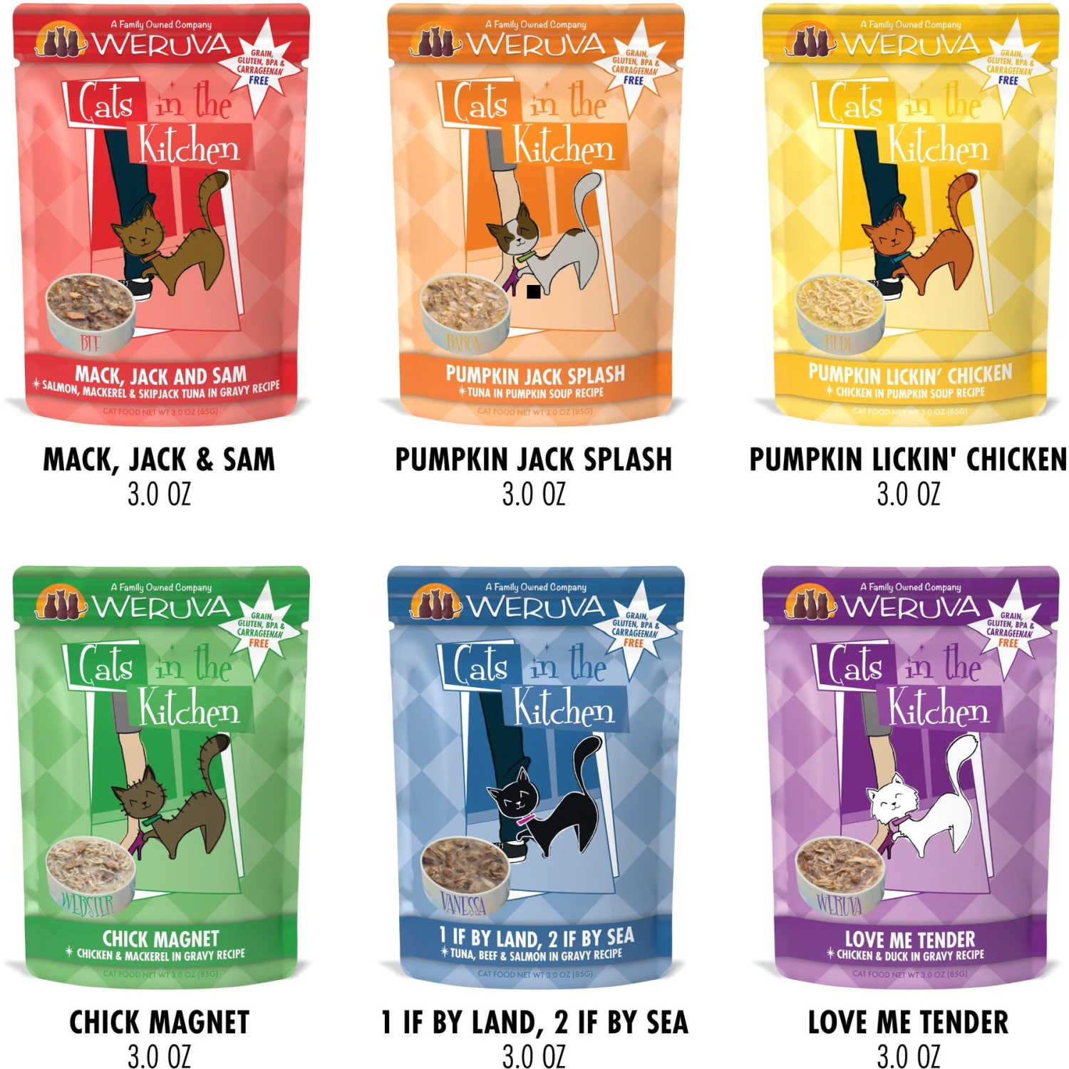 Weruva Cats In The Kitchen Pantry Party Variety Pack Grain-Free Cat Food, 3-oz Pouch, Case Of 12 & BFF Rainbow A Gogo Variety Pack Wet Cat Food Pouches, 3-oz, Case Of 12 6 Weruva Cats In The Kitchen Pantry Party Variety Pack Grain-Free Cat Food, 3-oz Pouch, Case Of 12 & BFF Rainbow A Gogo Variety Pack Wet Cat Food Pouches, 3-oz, Case Of 12 - Image 4
