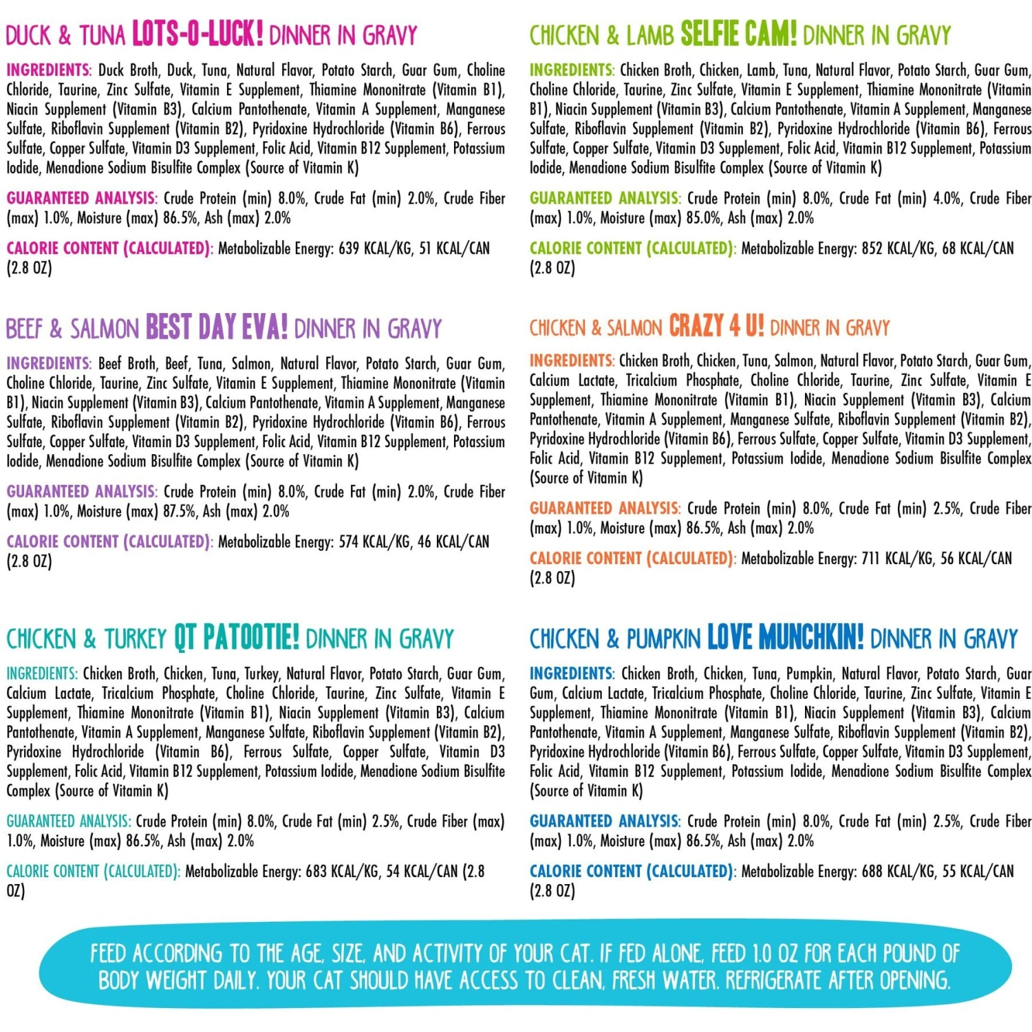 BFF Rainbow A Gogo Variety Pack Wet Cat Food Pouches, 3-oz, Case Of 12 & BFF OMG Rainbow Road Variety Pack Grain-Free Canned Cat Food 10 BFF Rainbow A Gogo Variety Pack Wet Cat Food Pouches, 3-oz, Case Of 12 & BFF OMG Rainbow Road Variety Pack Grain-Free Canned Cat Food - Image 8