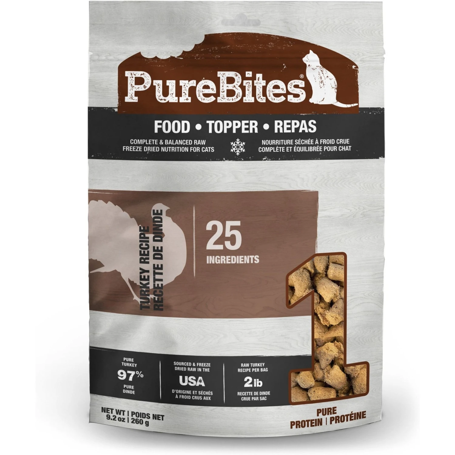 PureBites Turkey Freeze-Dried Topper For Cats 3 PureBites Turkey Freeze-Dried Topper For Cats
