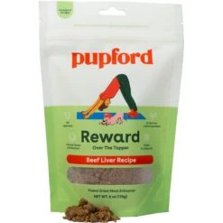 Pupford Over The Topper Beef Liver Freeze-Dried Dog Food Topper, 6-oz Bag