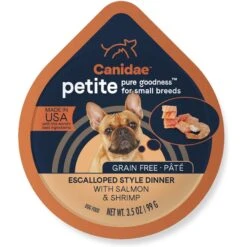 CANIDAE PURE Petite All Stages Small Breed Terrine Style Dinner With Chicken & Peas Wet Dog Food Trays, 3.5-oz, Case Of 12 & CANIDAE PURE Petite All Stages Small Breed Escalloped Style Dinner With Salmon & Shrimp Wet Dog Food Trays, 3.5-oz, Case Of 12 -Blue Buffalo Shop 632486 PT5. AC SS1800 V1663604687