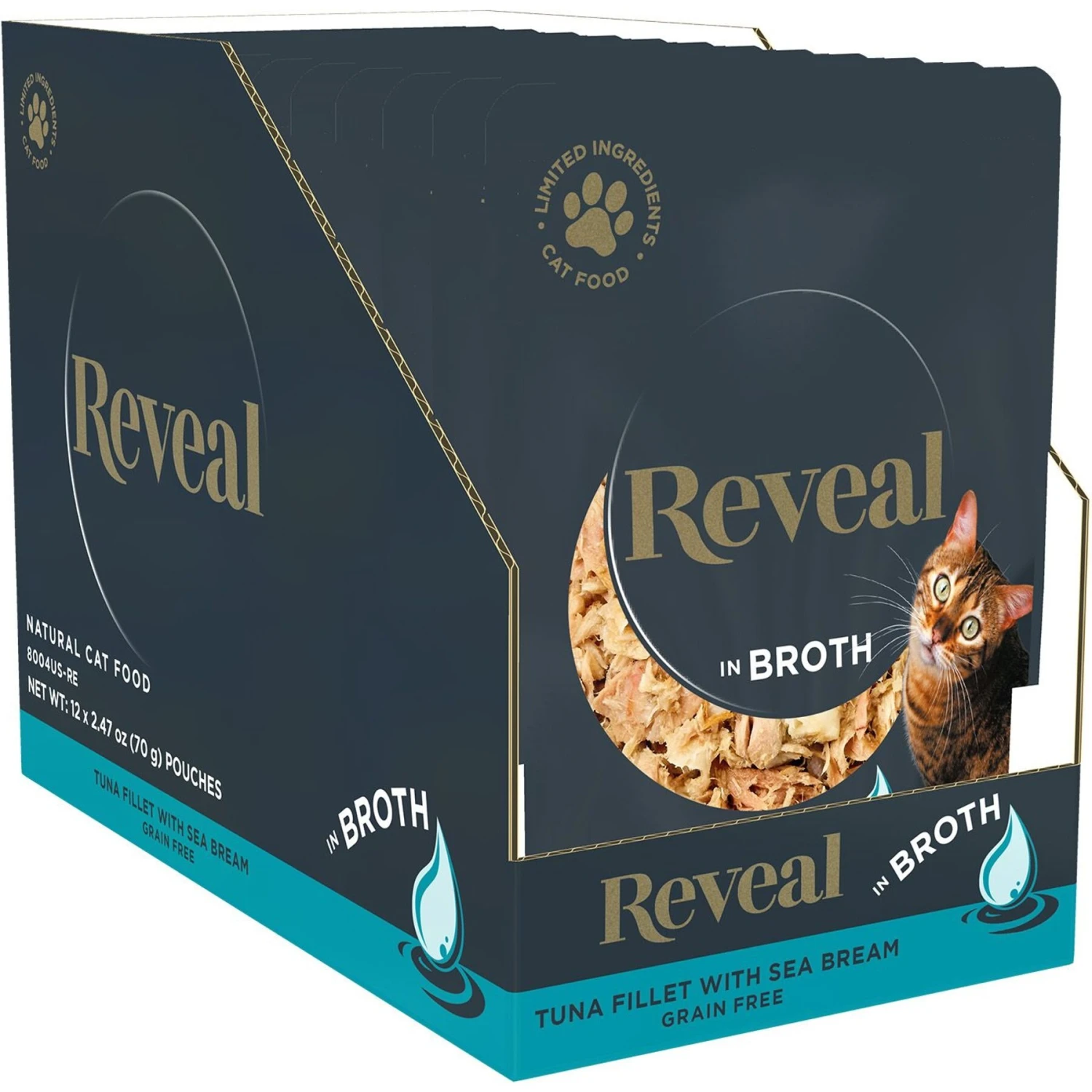 Reveal Natural Grain-Free Tuna With Sea Bream In Broth Flavored Wet Cat Food 3 Reveal Natural Grain-Free Tuna With Sea Bream In Broth Flavored Wet Cat Food