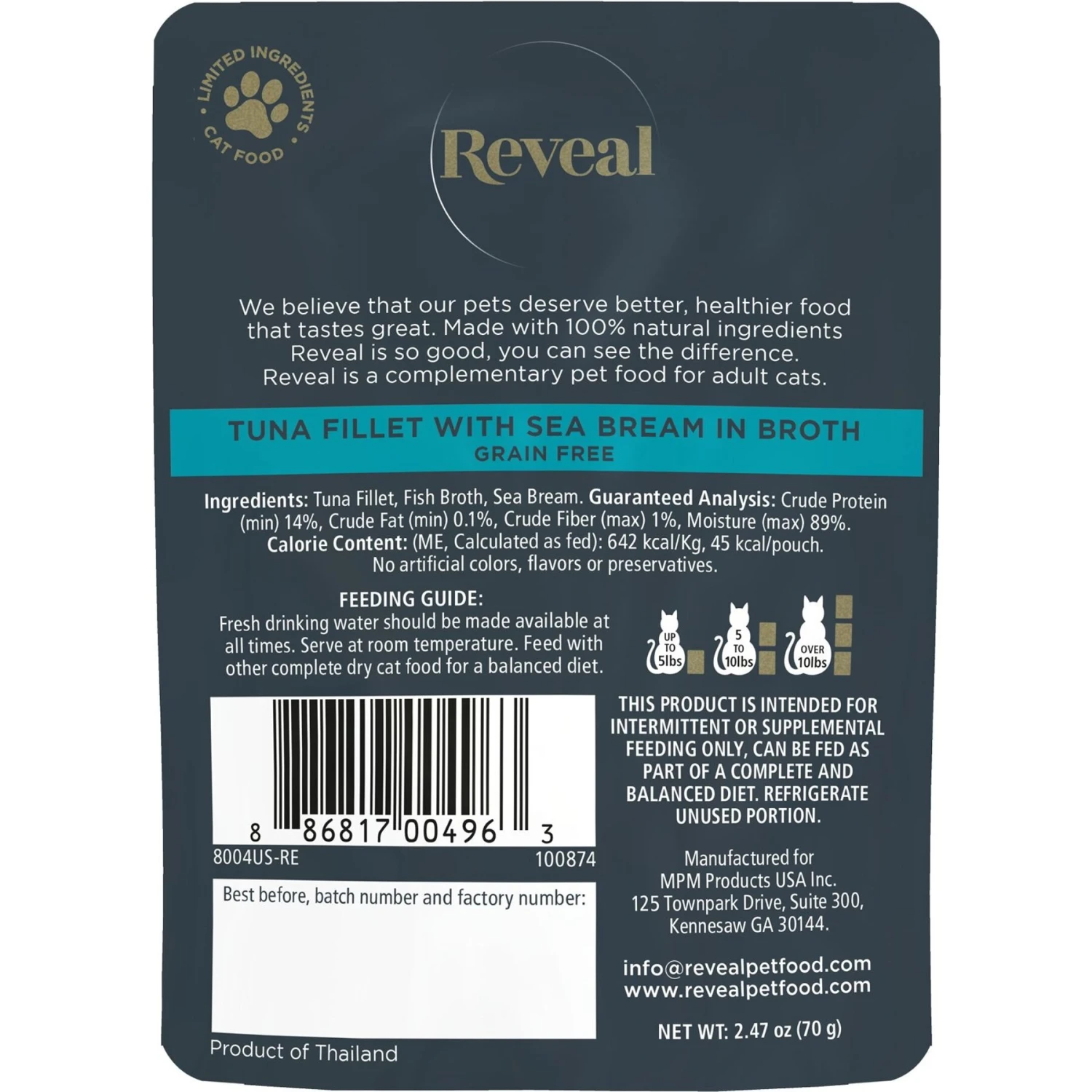 Reveal Natural Grain-Free Tuna With Sea Bream In Broth Flavored Wet Cat Food 4 Reveal Natural Grain-Free Tuna With Sea Bream In Broth Flavored Wet Cat Food - Image 2