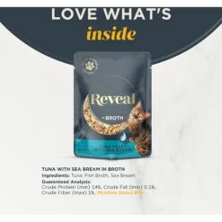 Reveal Natural Grain-Free Tuna With Sea Bream In Broth Flavored Wet Cat Food 11 Reveal Natural Grain-Free Tuna With Sea Bream In Broth Flavored Wet Cat Food -Blue Buffalo Shop 638054 PT2. AC SS1800 V1663106901