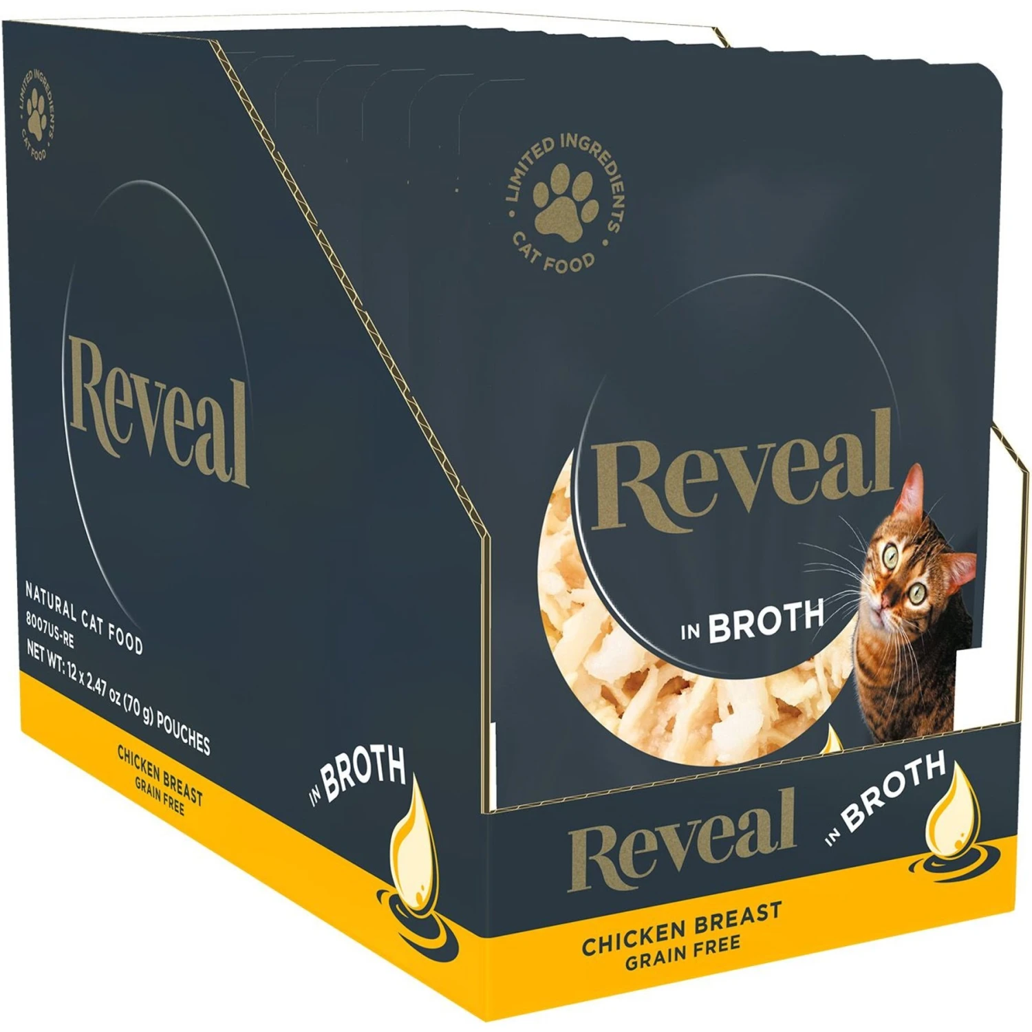 Reveal Natural Grain-Free Chicken Breast In Broth Flavored Wet Cat Food 3 Reveal Natural Grain-Free Chicken Breast In Broth Flavored Wet Cat Food