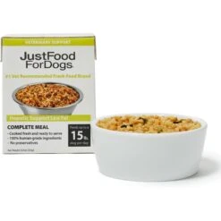 JustFoodForDogs Veterinary Diet PantryFresh Hepatic Support Low Fat Shelf-Stable Fresh Dog Food, 12.5-oz Pouch, Case Of 12