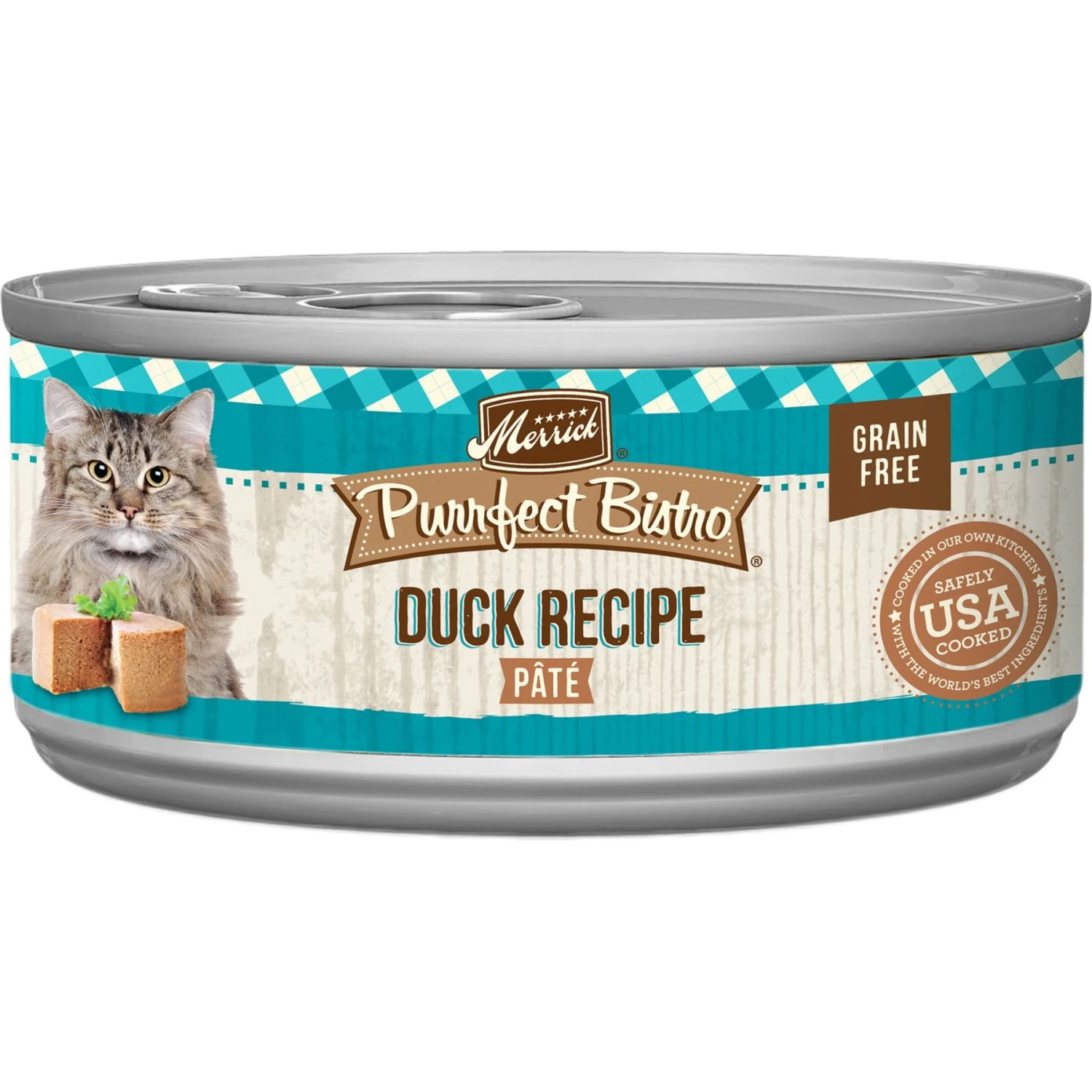 Merrick Purrfect Bistro Grain-Free Wet Cat Food Duck Recipe Pate 3 Merrick Purrfect Bistro Grain-Free Wet Cat Food Duck Recipe Pate