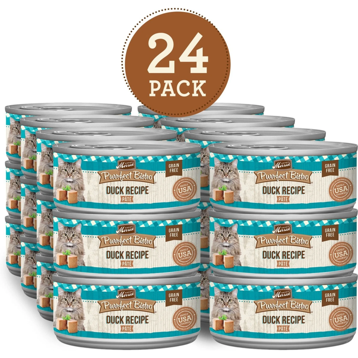 Merrick Purrfect Bistro Grain-Free Wet Cat Food Duck Recipe Pate 4 Merrick Purrfect Bistro Grain-Free Wet Cat Food Duck Recipe Pate - Image 2