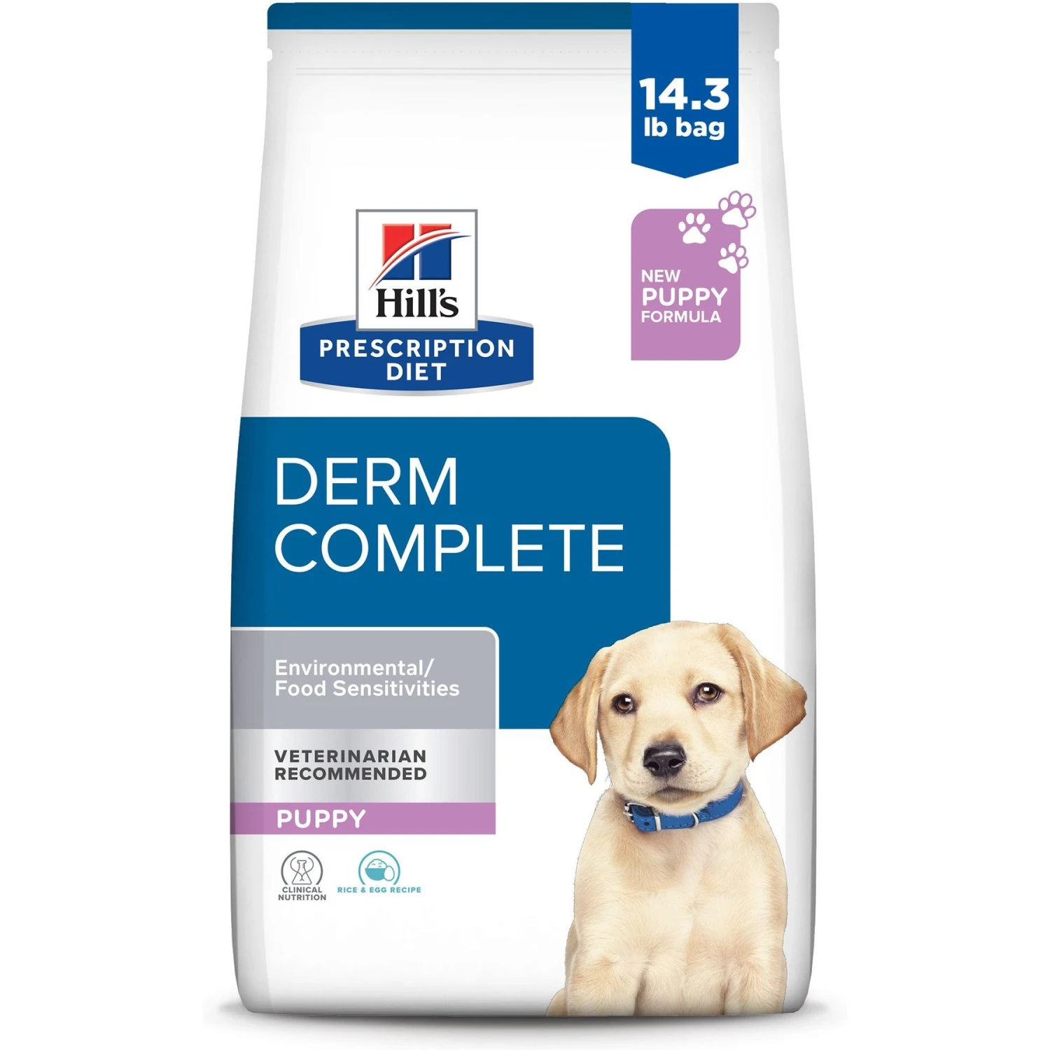 Hill's Prescription Diet Derm Complete Puppy Environmental/Food Sensitivities Rice & Egg Recipe Dry Dog Food, 14.3-lb Bag 3 Hill's Prescription Diet Derm Complete Puppy Environmental/Food Sensitivities Rice & Egg Recipe Dry Dog Food, 14.3-lb Bag
