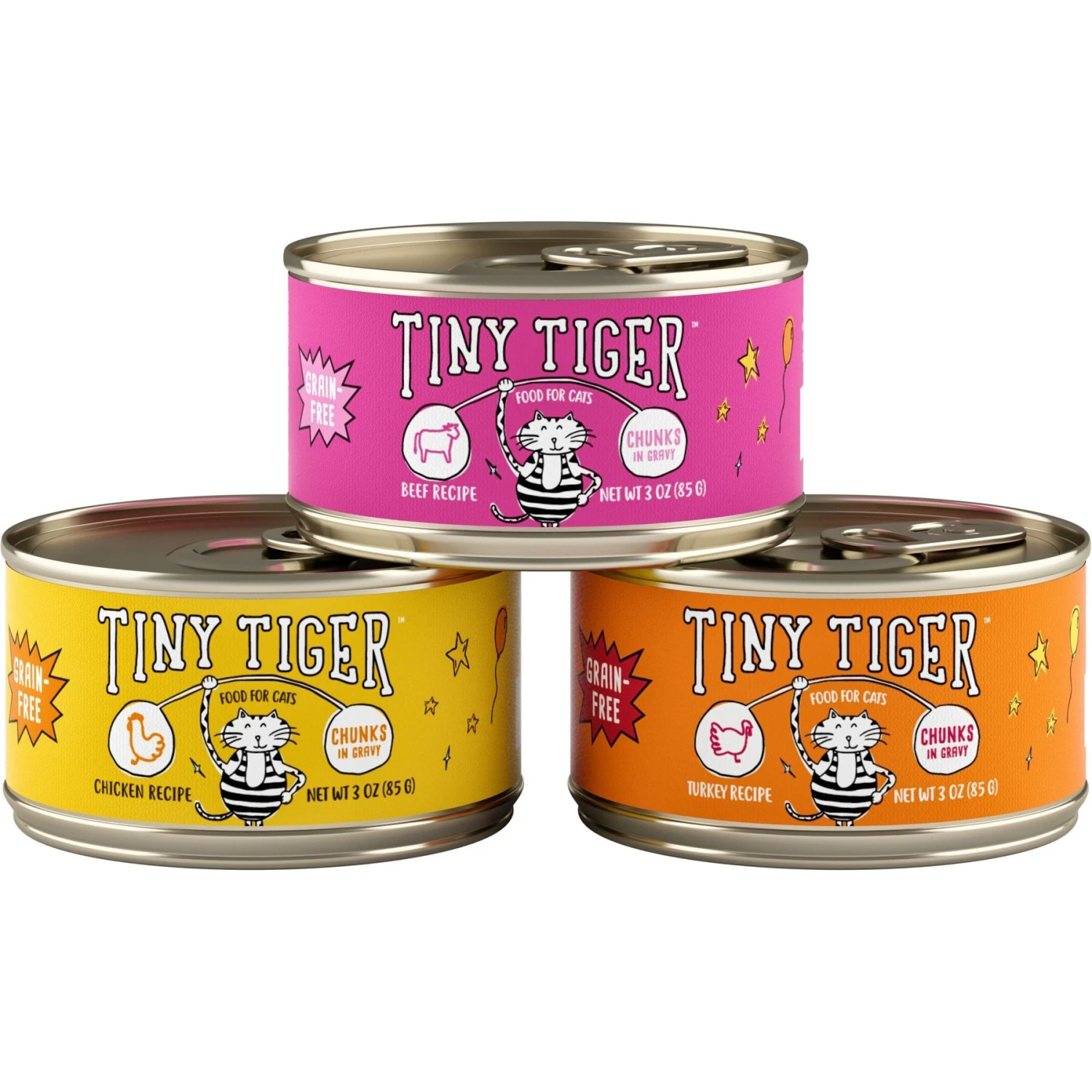 Tiny Tiger Chunks In Gravy Beef & Poultry Recipes Variety Pack Grain-Free Canned Cat Food & Tiny Tiger, Lickables, Variety Pack, Bisque Cat Treat & Topper 5 Tiny Tiger Chunks In Gravy Beef & Poultry Recipes Variety Pack Grain-Free Canned Cat Food & Tiny Tiger, Lickables, Variety Pack, Bisque Cat Treat & Topper - Image 3