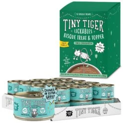 Tiny Tiger Chunks In EXTRA Gravy Seafood Recipe Grain-Free Canned Cat Food & Tiny Tiger Lickables, Senior Formula, Tuna & Chicken Recipe, Bisque Cat Treat & Topper