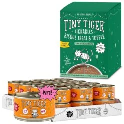 Tiny Tiger Pate Turkey & Giblets Recipe Grain-Free Canned Cat Food & Tiny Tiger Lickables, Senior Formula, Tuna & Chicken Recipe, Bisque Cat Treat & Topper