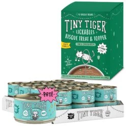 Tiny Tiger Pate Seafood Recipe Grain-Free Canned Cat Food & Tiny Tiger Lickables, Senior Formula, Tuna & Chicken Recipe, Bisque Cat Treat & Topper